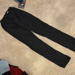 Good American Black Elastic-Waist Skinny Pants